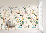 Heron Garden Wallpaper in Cream | Sarah Gordon Design