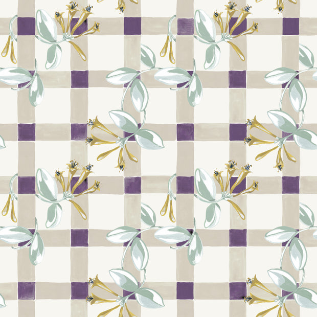 Eggplant - Honeysuckle Fabric | Light Weight Oyster Linen | Supply Showroom