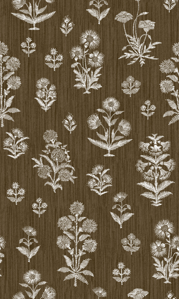 Brown Fabric - Harwick Botanical | Linen-Cotton Blend | Supply Showroom