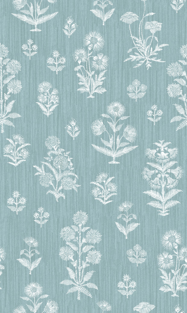 Cornflower Fabric - Harwick Botanical | Linen-Cotton Blend | Supply Showroom