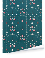 Holkham Green Digby Wallpaper – 27" Wide Roll, Straight Match Design