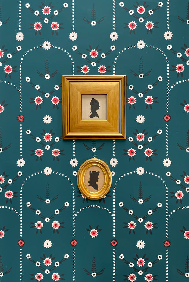 Holkham Green Digby Wallpaper – 27" Wide Roll, Straight Match Design