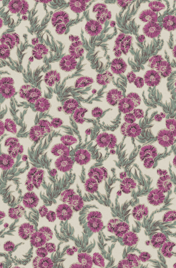 Faded Magenta – Ice Plant Wallpaper | Fineweave | 34" Trimmed | Yard