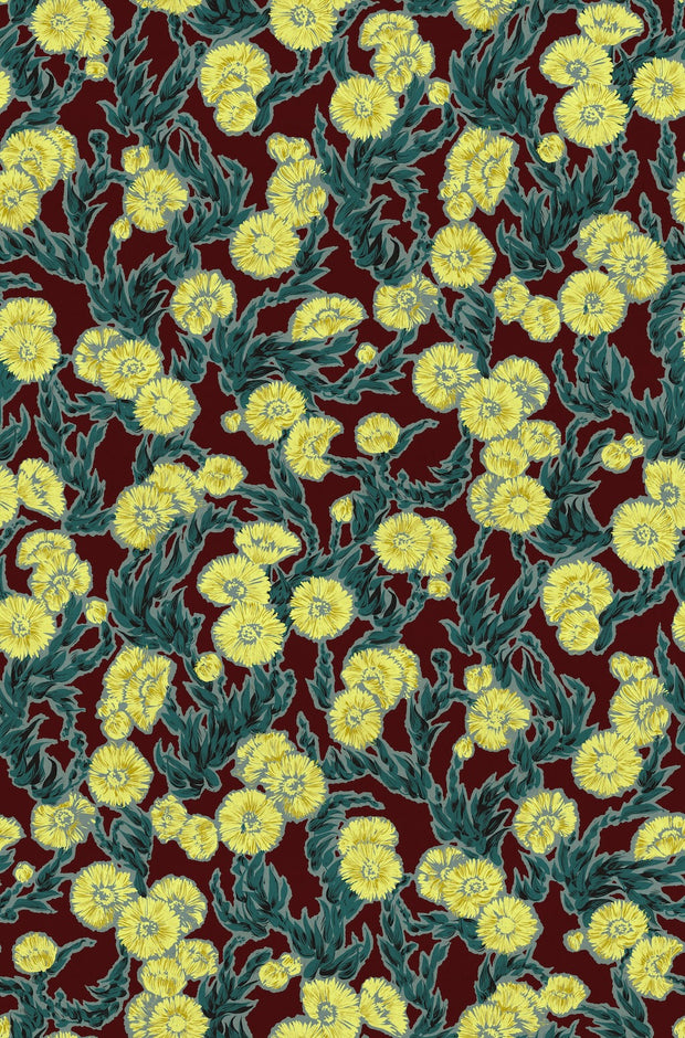 Beet – Ice Plant Wallpaper | Fineweave | 34" Trimmed | Sold by Yard