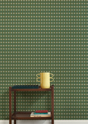Dark Olive Wallpaper | Arty Check, Eco Non Woven, 52cm Trimmed, 10m Roll