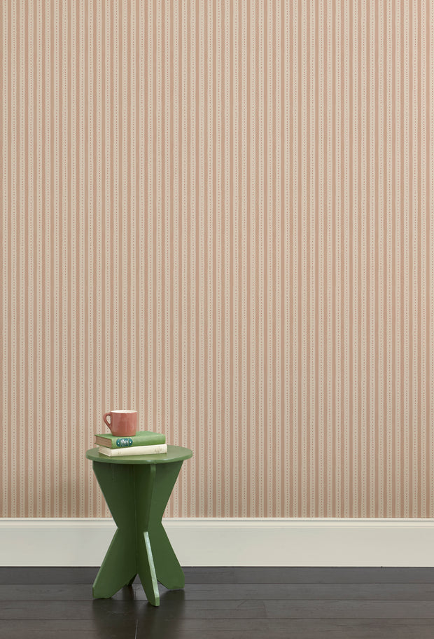 Mallow Wallpaper | Dotty Stripe, Eco Non Woven, 52cm Width, 10m Roll