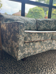 Petrol Fabric - Cherry Blossom | 100% Oyster Linen | Supply Showroom