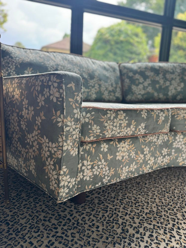 Petrol Fabric - Cherry Blossom | 100% Oyster Linen | Supply Showroom