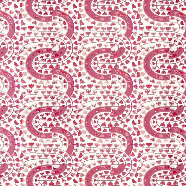 Rose Red Wallpaper – Fez Floral | Clay Coated by the Yard