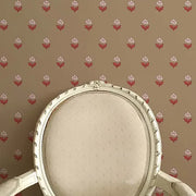 Brown Sugar Indian Tulips Wallpaper – Nonwoven 10m Roll, 16cm Repeat