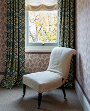 Shop Soft Greens fabric - Indigenous Ikat at Supply Showroom. Made from 100% linen, 144cm wide with a 22.86cm x 60.73cm repeat. Sold by the yard. Lead time: 2-4 weeks.