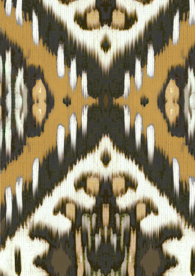 Saffron Fabric - Indigenous Ikat | 100% Linen | Supply Showroom
