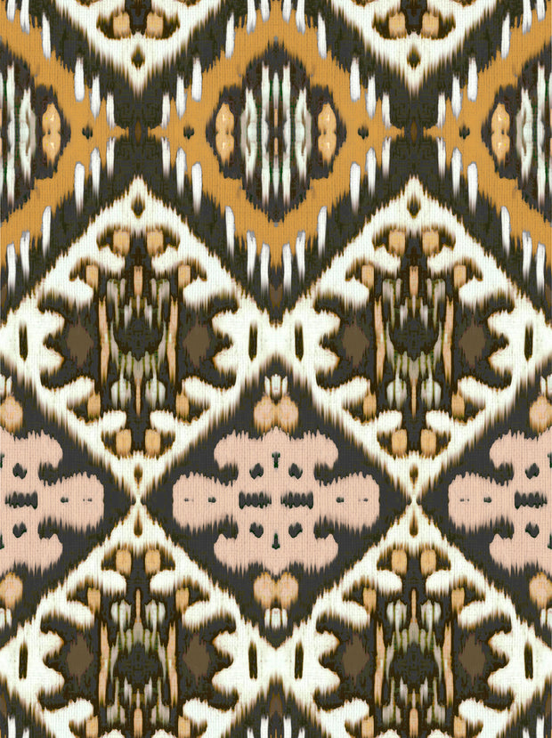 Saffron Fabric - Indigenous Ikat | 100% Linen | Supply Showroom
