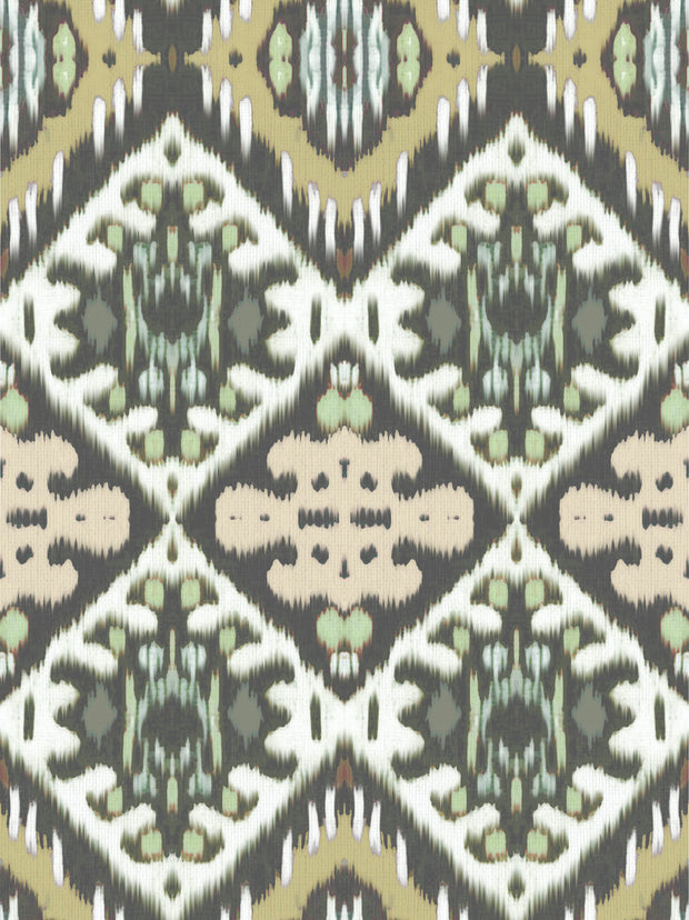 Soft Greens Fabric - Indigenous Ikat | 100% Linen | Supply Showroom