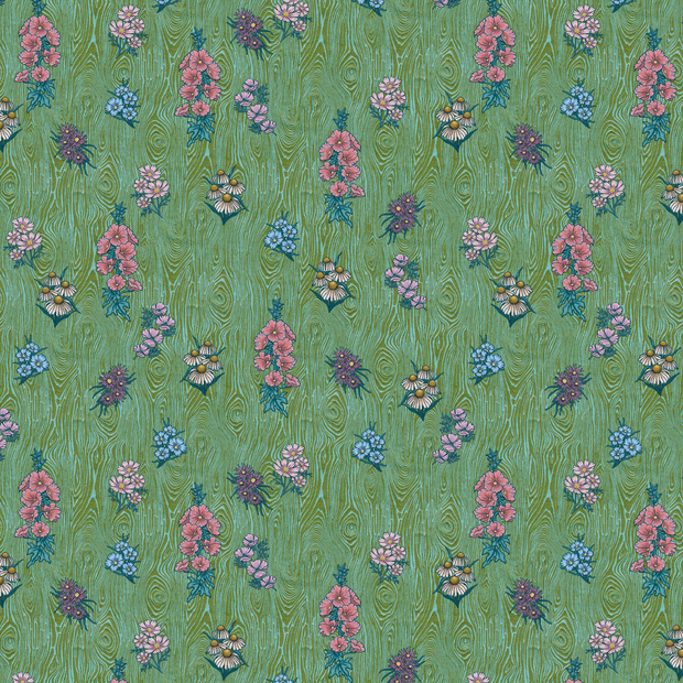 Iris Flora Wallpaper – 54" Wide Clay Coated