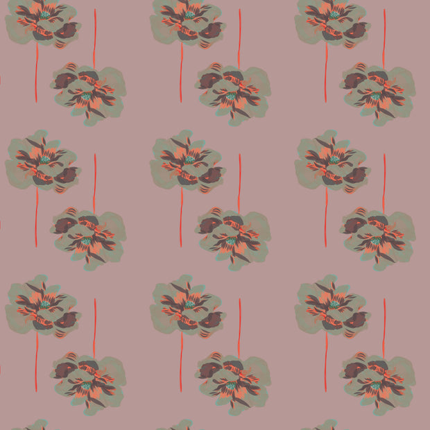 January Mauve Wallpaper | 10m Roll, 27.5" Wide, 9" Repeat Pattern