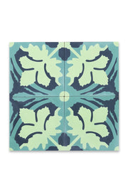 Aqua/Vert Clair/Navy - Tile