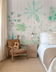 Guava Stripes - Wallpaper - Ubatuba Panoramic Mural | Supply Showroom
