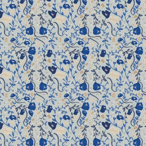 Lilly Blue Fabric | Linen-Cotton Blend | Supply Showroom