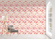 Ecru & Blush Wallpaper – Lily Pad | 27" Clay-Coated Roll