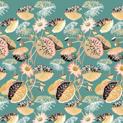 Sarah Gordon Lotus Vine in Jade & Rattan - WP
