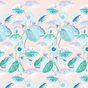 Sarah Gordon Lotus Vine in Pink Tint & Aqua - WP