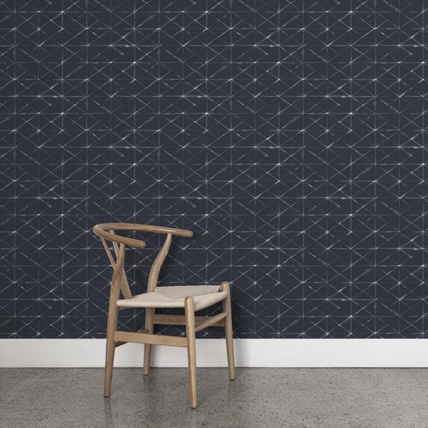 Linea Wallpaper – Indigo | Straight Match WP by Yard
