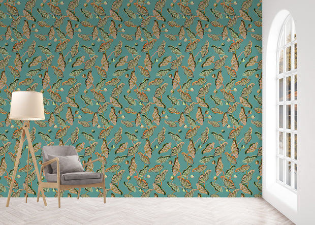 Sarah Gordon Lotus Vine in Jade & Verdant Green - WP