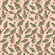 Sarah Gordon Lotus Vine in Pink Clay & Verdant Green - WP