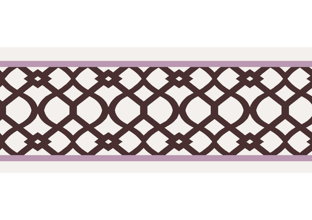 Trellis Wallpaper Border All Colorways | Coated Parchment 10m Rolls