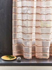 Potter's Pink Fabric - Leni Stripe Sheer | Sheer Cotton Madras | Supply Showroom