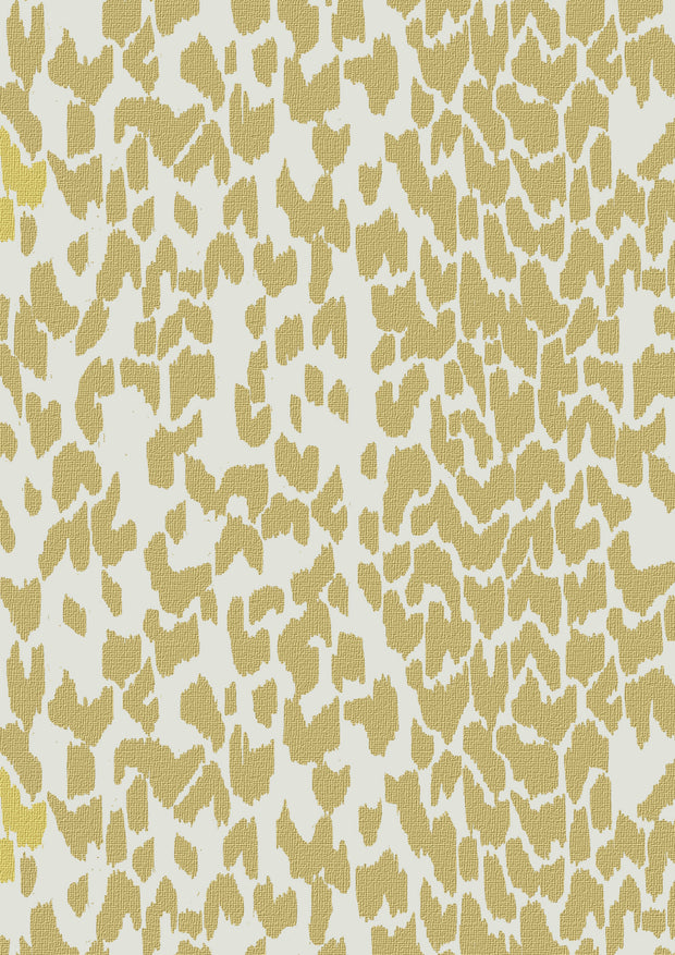 Aqua Chartreuse Leopard Linen Fabric - 144cm Width, 24.48cm x 30.03cm Repeat | SupplyShowroom