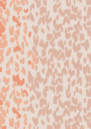 Leopard in Coral Rose – 100% Linen Fabric by the Yard | Supply Showroom