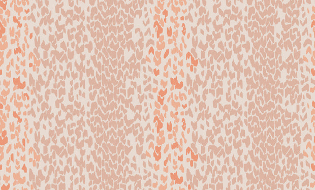 Leopard in Coral Rose – 100% Linen Fabric by the Yard | Supply Showroom