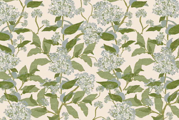 Blue Hydrangea Fabric – Grier Linen/Cotton Canvas, Sold by the Yard