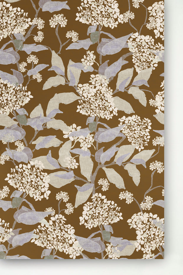 Saddle Brown Wallpaper – Grier | Non Woven Panels, Custom Sizes