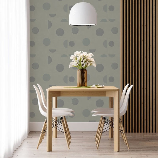 Summer Moon - Lunar Phase Wallpaper - Non-Woven Fiber, Straight Match | Supply Showroom