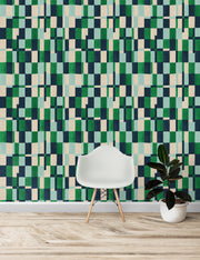 Lygia Wallpaper – Green & Blue | Elegant Floral Wall Covering
