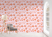Marsh Flower Wallpaper in Shell Pink & Terracotta | Sarah Gordon