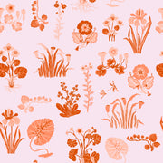 Marsh Flower Wallpaper in Shell Pink & Terracotta | Sarah Gordon
