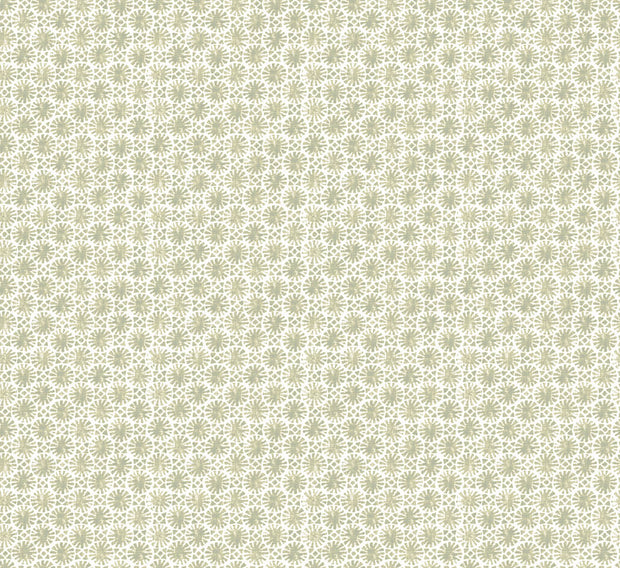 A wallpaper with a geometric pattern featuring a combination of green and white colors. Citron - Madras Geo Wallpaper by Panel