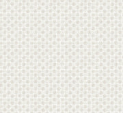 A section of wallpaper with a geometric pattern, featuring a repeating design in gray and white. Shale - Madras Geo Wallpaper by Panel