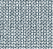 A patterned wallpaper featuring a geometric design with blue and white colors. Slate - Madras Geo Wallpaper by Panel