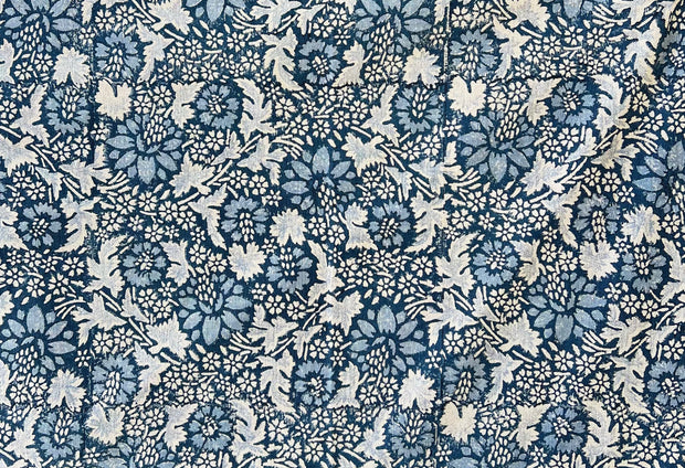 Indigo on Natural Marigold Fabric – Cotton-Linen | Supply Showroom