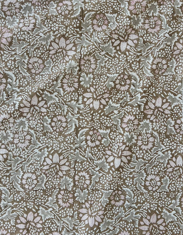 Olive on Natural Marigold Fabric – Cotton-Linen | Supply Showroom