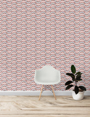 Marola Wallpaper – Aubergine & Blue | Elegant Floral Wall Design
