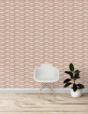 Marola Wallpaper – Rust & Blue | Stylish Floral Wall Covering