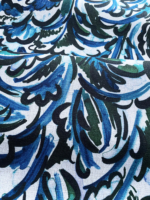 Green Mélodie Sauvage Fabric - Linen Cotton Nylon Blend - Premium Quality | Supply Showroom