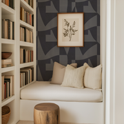 Midnight - Folds Wallpaper - Non-Woven Fiber, Straight Match | Supply Showroom