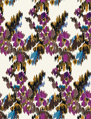 Moire Wallpaper in Magenta & Cocoa – Elegant Non-Woven Design